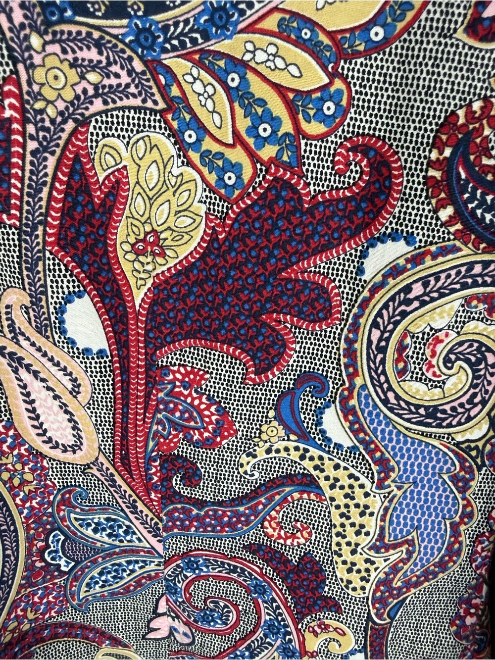 ERFO Vibrant Paisley Print Button Down Shirt EU 36 / US 6 Stretch Cotton - Picture 11 of 14